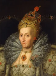 Portret królowej Elżbiety I, długość biustu,