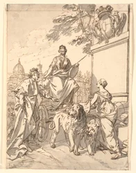 Arkusz alegoryczny z okazji wjazdu księcia Franciszka III do Florencji 1739