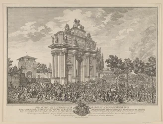 Sport honorowy Frantza Stephana, przy wjeździe do Florencji 1739