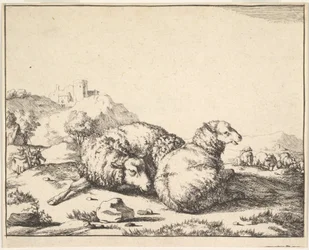 Owce, z zestawu 16 talerzy, 1664.