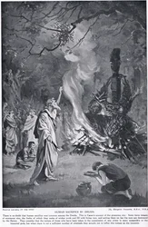 Składanie ofiar z ludzi przez druidów, ilustracja z "Hutchinson