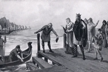 Edgar Spokojny przeprowadzający przegląd marynarki wojennej AD973