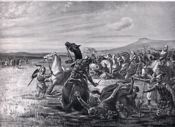 Bitwa pod Orchomenos, ilustracja z "Historii narodów" Hutchinsona