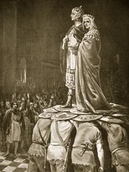 Koronacja Marcjana, ilustracja z „Historii narodów Hutchinsona”