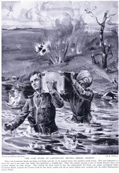 Ostatni etap bohaterskiej podróży porucznika Smytha: Odznaczony Krzyżem Wiktorii w maju 1915 r. (litografia)