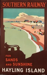 Hayling Island, plakat reklamujący Southern Railway