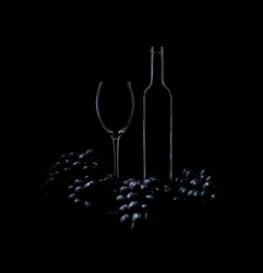 Elegancka martwa natura z winem