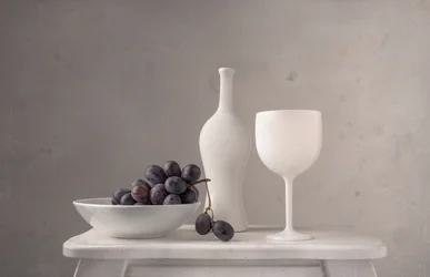 Minimalistyczne winogrona i wino