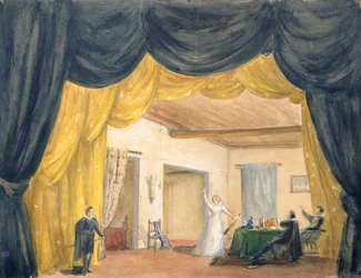 Scenografia do opery "Kamienny gość" Aleksandra Siergiejewicza Dargomyżskiego
