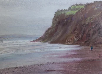 Klify w Shaldon S/Devon, 2020 (pastel)