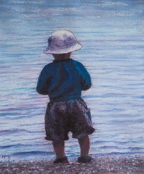 Zastanawiając się nad kąpielą, 2019 (pastel)