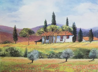Francuska ziemia uprawna, 2020 (pastel)