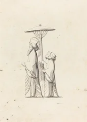 Rzeźba w Persepolis, z Podróży Le Bruyna