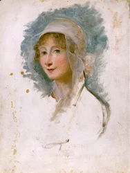 Portret Giulii Beccarii Manzoni (1762 - 1841), matki Alessandro Manzoni. Obraz Marii Cosway (1760 - 1838). Biblia Brery w Mediolanie.