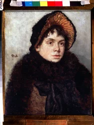 Autoportret. Obraz Marii Konstantinovny Bashkirtseva (1860-1884). Olej na płótnie, 35 x 27 cm. XIX-wieczna sztuka rosyjska. Państwowa Galeria Tretiakowska, Moskwa.