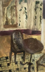 W restauracji w Paryżu, 2019 (olej na papierze)