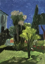 Turecki ogród, 2019 (olej na papierze)