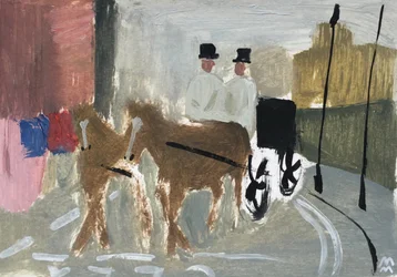 Victoria Street w Londynie, 2019 (olej na papierze)