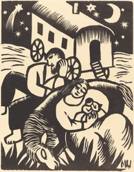 Odpoczywający Cyganie, 1918.