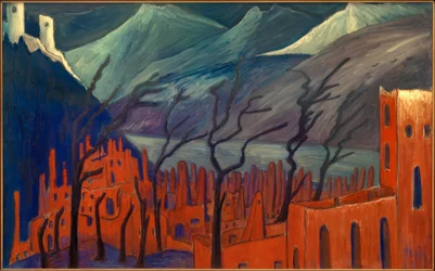 M. v. Werefkin, Czerwone miasto, obraz, 1909