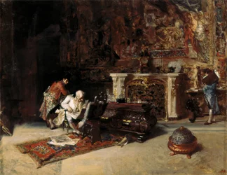 "Kolekcjoner rytów" Obraz Mariano Fortuny (1838-1874) 1863