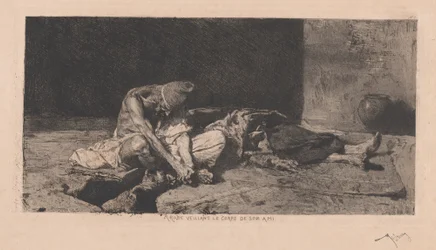 Arabe veillant le corps de son ami (Arab czuwający nad ciałem swojego przyjaciela)