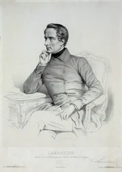 Portret Alfonsa de Lamartine 1790-1869.