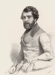 Portret kompozytora Federico Ricciego 1809-1877 , 1844.