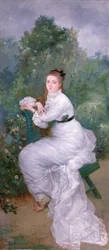 Louise w ogrodzie