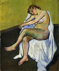 Akt siedzący, 1916
