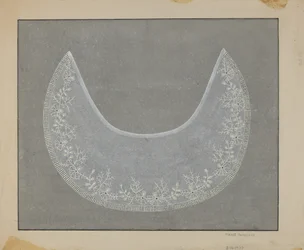 Haftowany kołnierz, ok. 1936.