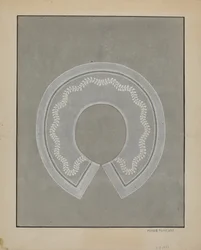 Haftowany lniany kołnierzyk, ok. 1936.