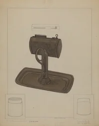 Lampa i sitko do łoju, ok. 1930 r. 1936.