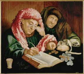 Handlarz pieniędzmi, według Reymerswaele (obraz na drewnie dębowym)