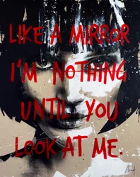 Like A Mirror, 2024 (akryl i olej na odwróconym płótnie)