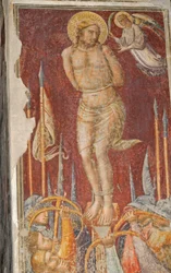 Św. Sebastian, fresk Mariotto di Nardo, kościół Santa Maria Maggiore, Florencja (Lista Światowego Dziedzictwa UNESCO