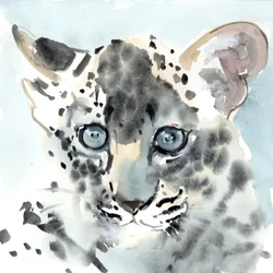 Nieśmiały, 2015, (akwarela na papierze)