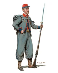 11. pułk piechoty nowojorskiej, 1. pułk żuawów ognistych 1861, 2024 (akwarela i gwasz na brystolu)