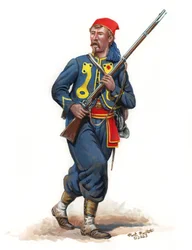 155 Pułk Piechoty Pensylwanii Zouave 1864, 2023 (akryl gwasz na brystolu)