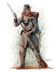 1 Teksańska Brygada Piechoty Hooda 1862, 2024 (akryl gwasz na brystolu)