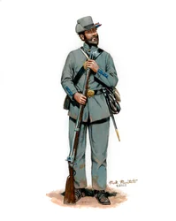 21 Pułk Piechoty Illinois 1861, 2025 (akryl gwasz na brystolu)