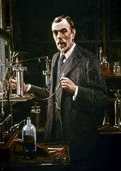 Sir William Ramsay w swoim laboratorium