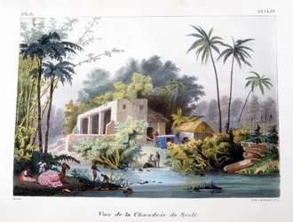 Widok Chaudrie z Syali, Indie, 1828.