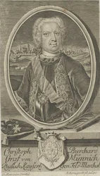 Portret hrabiego Burkharda Christopha von Munnicha 1683-1767, ok. 1730.