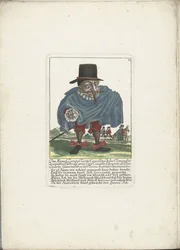 De Spaanse dwerg Don Miguel Zorrero Tuerto, ca. 1710 Don Miguel Zorrero Tuerto Cavallero de las Trencedas de capatos, Ojciec wielkiego Kapitana. Coviello, krewny Don Kichota, Governadoren w nieznanych Ziemiach Australijskich (tytuł na obiekcie) Il Callotta