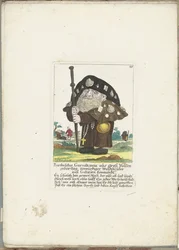 De dwerg Bartholdus Gursalkawiz as pelgrim uit Compostella, ok. 1710 Bartholdus Gursalkawiz, urodzony w Groß Pohlen, niegodny leśny brat z Galicji (tytuł na obiekcie) Il Callotto resurcitato lub nowo umeblowana mała szafka (seria