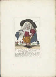 De dwerg Lucas Hirnzwik as een advocaat, ok. 1710 dr Lucas Hirnzwik, słynny adwokat w Szwabii Schnekenfeld, o kurkach (tytuł na obiekcie) Il Callotto resurcitato lub nowo umeblowana mała szafka (tytuł serii)