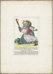 De dwerg Malper Höllriglin jako warardin, ok. 1710 Malper Höllriglin Würthin i matka hodowlana w Hünerloch auff der Pasteij, w irytującym procesie krajowym (tytuł na przedmiocie) Il Callotto resurcitato lub nowo umeblowana mała szafka (seria tytuł