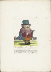Dwerg Oswald van Stroblbardt, ok. 1710 Wasza Ekscelencja Herr Oswald von Stroblbardt Injuriarum Licentiatus (tytuł na obiekcie) Il Callotto resurcitato lub nowo umeblowana mała szafka (tytuł serii)
