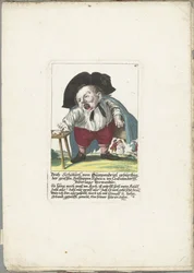 Dwerg Veith Schöberl von Gümpendriel, ok. 1710 Urodzony Veith Schöberl von Gümpendriel, wielki Hollhippen Fabrica w Crabatendörffl, krewny Niderlaga (tytuł na obiekcie) Il Callotto resurcitato lub nowo umeblowana mała szafka (seria ti